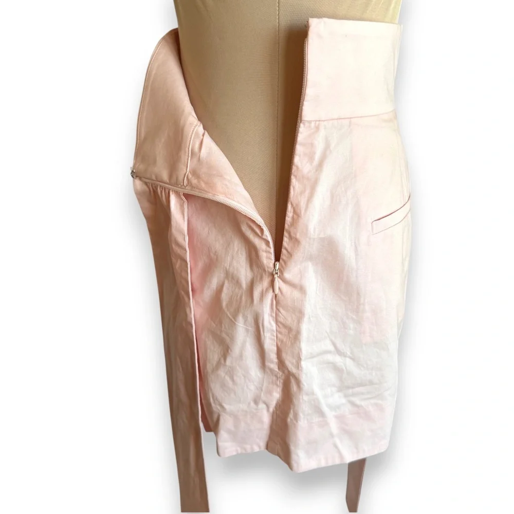 J.CREW light pink tie waist shorts cotton poplin size 0 NWT